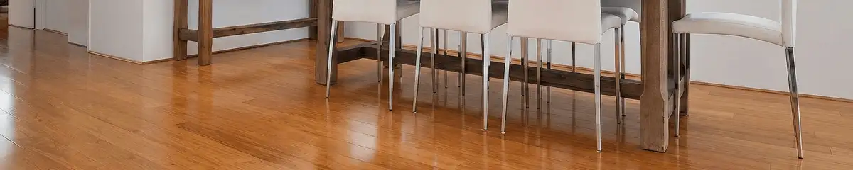 Professionally installed and refinished bamboo flooring in a residential home, showcasing smooth finish and natural wood tones in Manchester, NH